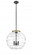 Athens Deco Swirl - 3 Light - 18 inch - Black Antique Brass - Stem hung - Pendant (3442|221-3S-BAB-G1213-18-LED)