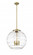 Athens Deco Swirl - 3 Light - 18 inch - Brushed Brass - Stem hung - Pendant (3442|221-3S-BB-G1213-18-LED)