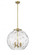 Athens Water Glass - 3 Light - 16 inch - Brushed Brass - Stem hung - Pendant (3442|221-3S-BB-G1215-16-LED)