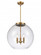 Athens - 3 Light - 18 inch - Brushed Brass - Stem hung - Pendant (3442|221-3S-BB-G122-18-LED)