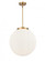 Beacon - 3 Light - 16 inch - Brushed Brass - Stem hung - Pendant (3442|221-3S-BB-G201-16-LED)