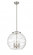 Athens Deco Swirl - 3 Light - 16 inch - Brushed Satin Nickel - Cord hung - Pendant (3442|221-3S-SN-G1213-16-LED)