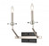 Raleigh - 2 Light - 13 inch - Black Satin Nickel - Sconce (3442|331-2W-BSN-BB-C35-LED)