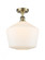 Cindyrella - 1 Light - 12 inch - Antique Brass - Semi-Flush Mount (3442|516-1C-AB-G651-12)