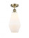 Cindyrella - 1 Light - 7 inch - Antique Brass - Semi-Flush Mount (3442|516-1C-AB-G651-7)