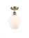 Cindyrella - 1 Light - 8 inch - Antique Brass - Semi-Flush Mount (3442|516-1C-AB-G651-8)