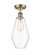 Cindyrella - 1 Light - 7 inch - Antique Brass - Semi-Flush Mount (3442|516-1C-AB-G652-7)