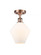 Cindyrella - 1 Light - 8 inch - Antique Copper - Semi-Flush Mount (3442|516-1C-AC-G651-8)