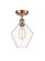 Cindyrella - 1 Light - 8 inch - Antique Copper - Semi-Flush Mount (3442|516-1C-AC-G652-8-LED)