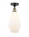 Cindyrella - 1 Light - 7 inch - Black Antique Brass - Semi-Flush Mount (3442|516-1C-BAB-G651-7)