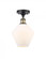 Cindyrella - 1 Light - 8 inch - Black Antique Brass - Semi-Flush Mount (3442|516-1C-BAB-G651-8)
