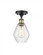 Cindyrella - 1 Light - 6 inch - Black Antique Brass - Semi-Flush Mount (3442|516-1C-BAB-G654-6-LED)