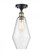 Cindyrella - 1 Light - 7 inch - Black Antique Brass - Semi-Flush Mount (3442|516-1C-BAB-G654-7)