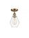 Cindyrella - 1 Light - 6 inch - Brushed Brass - Semi-Flush Mount (3442|516-1C-BB-G652-6)