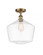 Cindyrella - 1 Light - 12 inch - Brushed Brass - Semi-Flush Mount (3442|516-1C-BB-G652-12-LED)
