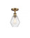 Cindyrella - 1 Light - 6 inch - Brushed Brass - Semi-Flush Mount (3442|516-1C-BB-G654-6)