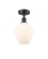 Cindyrella - 1 Light - 8 inch - Matte Black - Semi-Flush Mount (3442|516-1C-BK-G651-8)