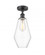 Cindyrella - 1 Light - 7 inch - Matte Black - Semi-Flush Mount (3442|516-1C-BK-G652-7)