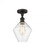 Cindyrella - 1 Light - 8 inch - Oil Rubbed Bronze - Semi-Flush Mount (3442|516-1C-OB-G654-8-LED)