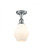Cindyrella - 1 Light - 6 inch - Polished Chrome - Semi-Flush Mount (3442|516-1C-PC-G651-6)