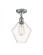 Cindyrella - 1 Light - 8 inch - Polished Chrome - Semi-Flush Mount (3442|516-1C-PC-G652-8-LED)