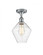 Cindyrella - 1 Light - 8 inch - Polished Chrome - Semi-Flush Mount (3442|516-1C-PC-G654-8)