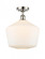 Cindyrella - 1 Light - 12 inch - Polished Nickel - Semi-Flush Mount (3442|516-1C-PN-G651-12)