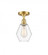 Cindyrella - 1 Light - 6 inch - Satin Gold - Semi-Flush Mount (3442|516-1C-SG-G652-6-LED)
