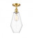 Cindyrella - 1 Light - 7 inch - Satin Gold - Semi-Flush Mount (3442|516-1C-SG-G652-7-LED)