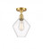 Cindyrella - 1 Light - 8 inch - Satin Gold - Semi-Flush Mount (3442|516-1C-SG-G652-8-LED)