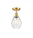 Cindyrella - 1 Light - 6 inch - Satin Gold - Semi-Flush Mount (3442|516-1C-SG-G654-6-LED)