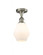 Cindyrella - 1 Light - 6 inch - Brushed Satin Nickel - Semi-Flush Mount (3442|516-1C-SN-G651-6-LED)