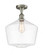 Cindyrella - 1 Light - 12 inch - Brushed Satin Nickel - Semi-Flush Mount (3442|516-1C-SN-G652-12-LED)