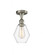 Cindyrella - 1 Light - 6 inch - Brushed Satin Nickel - Semi-Flush Mount (3442|516-1C-SN-G652-6-LED)