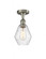 Cindyrella - 1 Light - 6 inch - Brushed Satin Nickel - Semi-Flush Mount (3442|516-1C-SN-G654-6-LED)