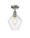 Cindyrella - 1 Light - 8 inch - Brushed Satin Nickel - Semi-Flush Mount (3442|516-1C-SN-G654-8-LED)