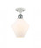 Cindyrella - 1 Light - 8 inch - White Polished Chrome - Semi-Flush Mount (3442|516-1C-WPC-G651-8)