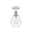 Cindyrella - 1 Light - 6 inch - White Polished Chrome - Semi-Flush Mount (3442|516-1C-WPC-G652-6)