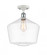 Cindyrella - 1 Light - 12 inch - White Polished Chrome - Semi-Flush Mount (3442|516-1C-WPC-G652-12-LED)