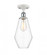 Cindyrella - 1 Light - 7 inch - White Polished Chrome - Semi-Flush Mount (3442|516-1C-WPC-G652-7)
