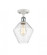 Cindyrella - 1 Light - 8 inch - White Polished Chrome - Semi-Flush Mount (3442|516-1C-WPC-G654-8)