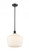 Cindyrella - 1 Light - 12 inch - Matte Black - Mini Pendant (3442|516-1S-BK-G651-12)