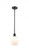 Cindyrella - 1 Light - 6 inch - Matte Black - Mini Pendant (3442|516-1S-BK-G651-6)