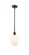 Cindyrella - 1 Light - 8 inch - Matte Black - Mini Pendant (3442|516-1S-BK-G651-8-LED)