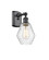 Cindyrella - 1 Light - 6 inch - Matte Black - Sconce (3442|516-1W-BK-G654-6)