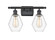 Cindyrella - 2 Light - 16 inch - Matte Black - Bath Vanity Light (3442|516-2W-BK-G652-6)