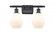 Cindyrella - 2 Light - 16 inch - Matte Black - Bath Vanity Light (3442|516-2W-BK-G651-6-LED)
