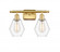 Cindyrella - 2 Light - 16 inch - Satin Gold - Bath Vanity Light (3442|516-2W-SG-G652-6-LED)