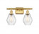 Cindyrella - 2 Light - 16 inch - Satin Gold - Bath Vanity Light (3442|516-2W-SG-G654-6-LED)