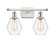 Cindyrella - 2 Light - 16 inch - White Polished Chrome - Bath Vanity Light (3442|516-2W-WPC-G652-6-LED)